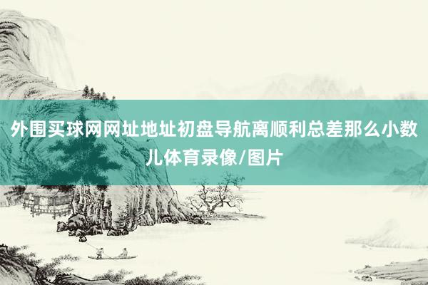 外围买球网网址地址初盘导航离顺利总差那么小数儿体育录像/图片