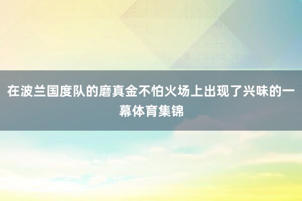 在波兰国度队的磨真金不怕火场上出现了兴味的一幕体育集锦